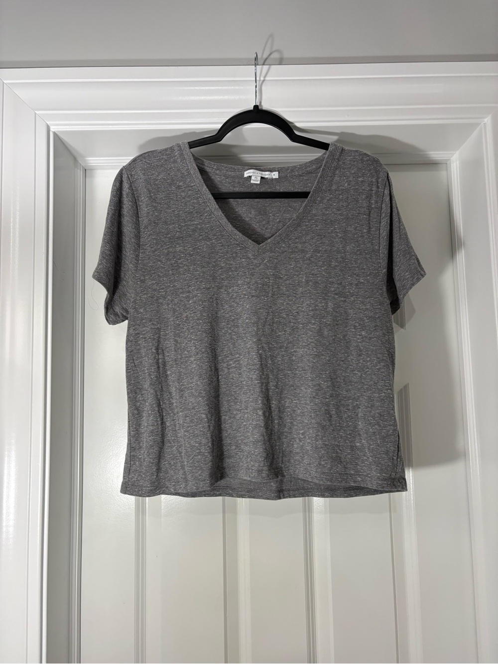 Threads 4 Thoughts V-Neck Short Sleeve Tee - Gray